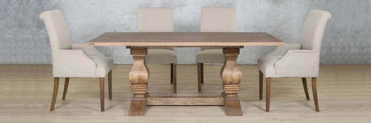 Belmont Wood Top & Baron 6 Seater Dining Set