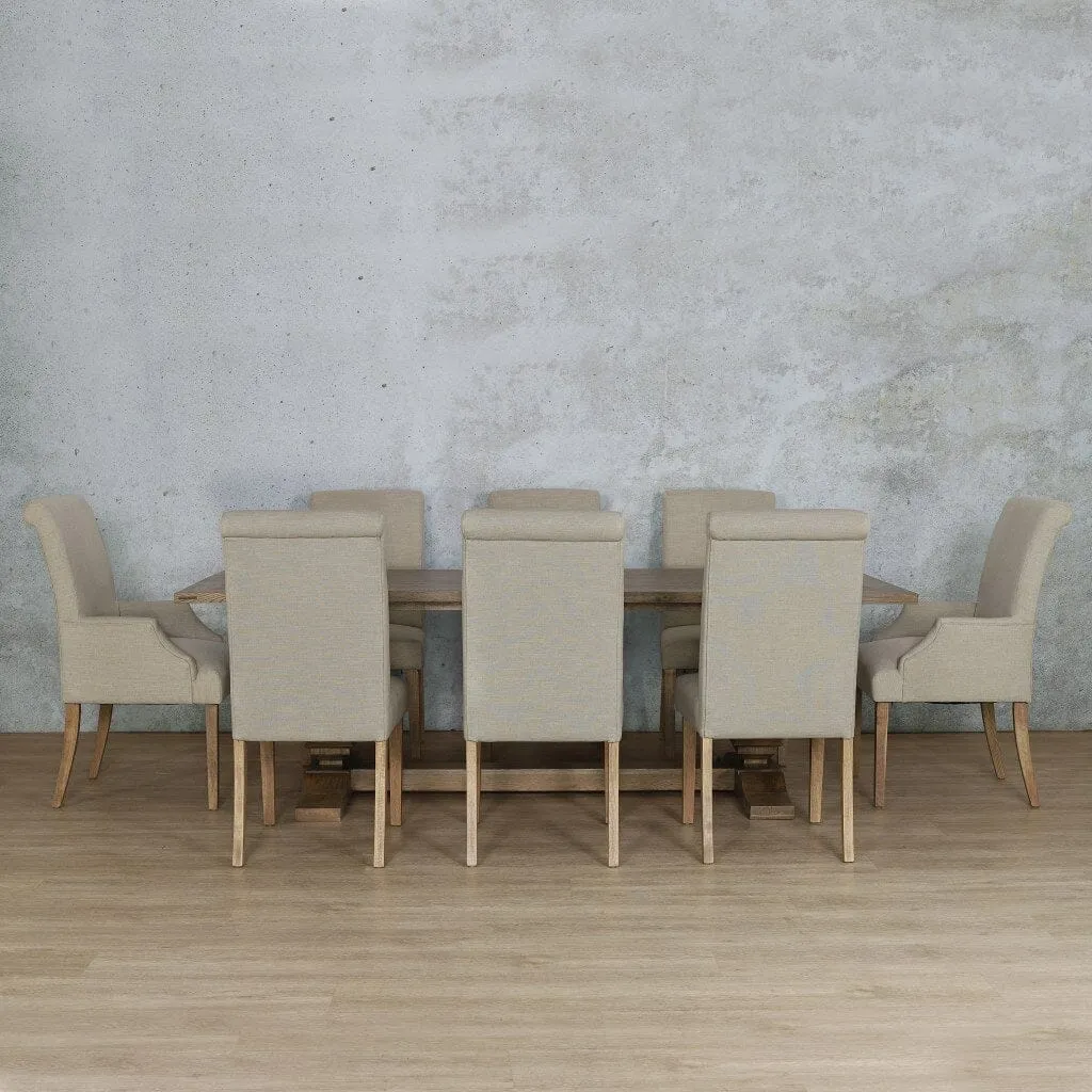 Belmont Wood Top & Baron 8 Seater Dining Set