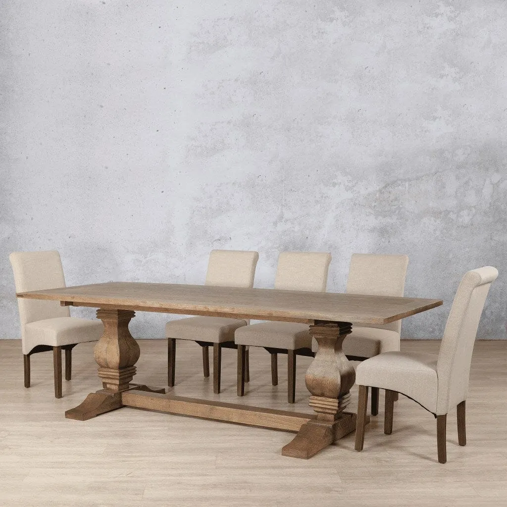 Belmont Wood Top & Windsor 8 Seater Dining Set