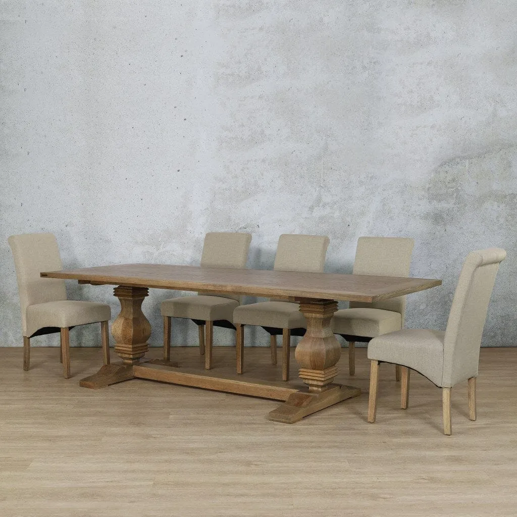 Belmont Wood Top & Windsor 8 Seater Dining Set