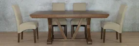 Berkeley Fluted Wood Top & Windsor 6 Seater Dining Set