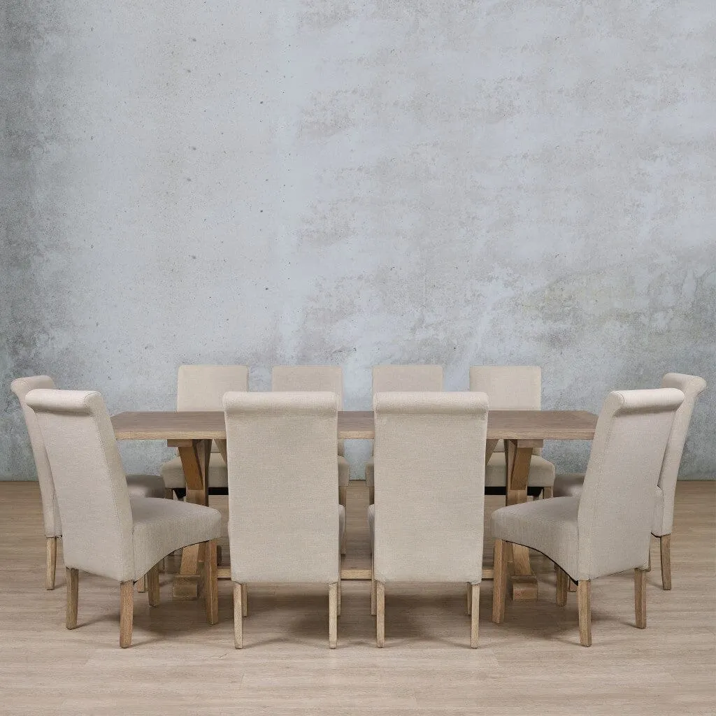 Berkeley Wood Top & Windsor 10 Seater Dining Set