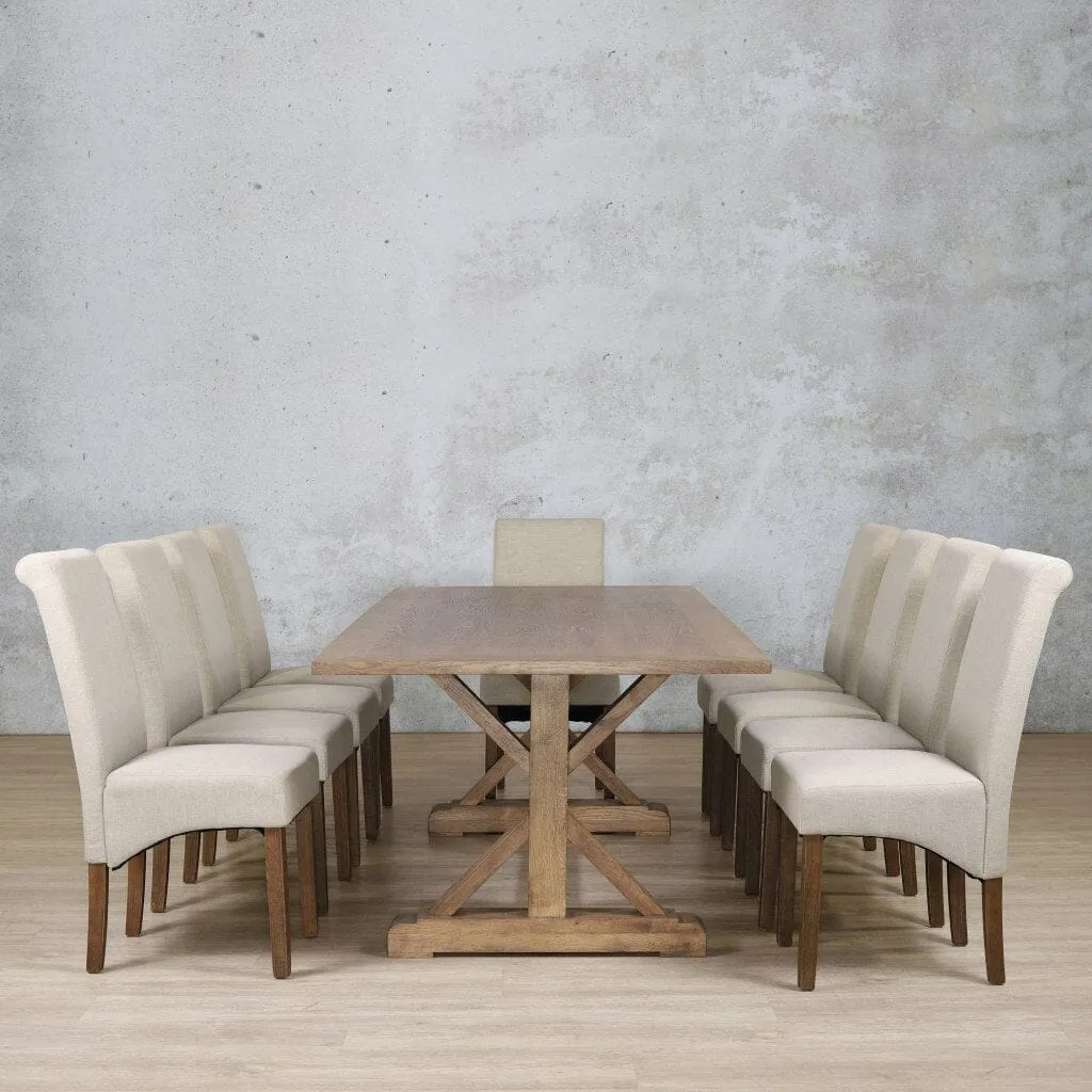 Berkeley Wood Top & Windsor 10 Seater Dining Set