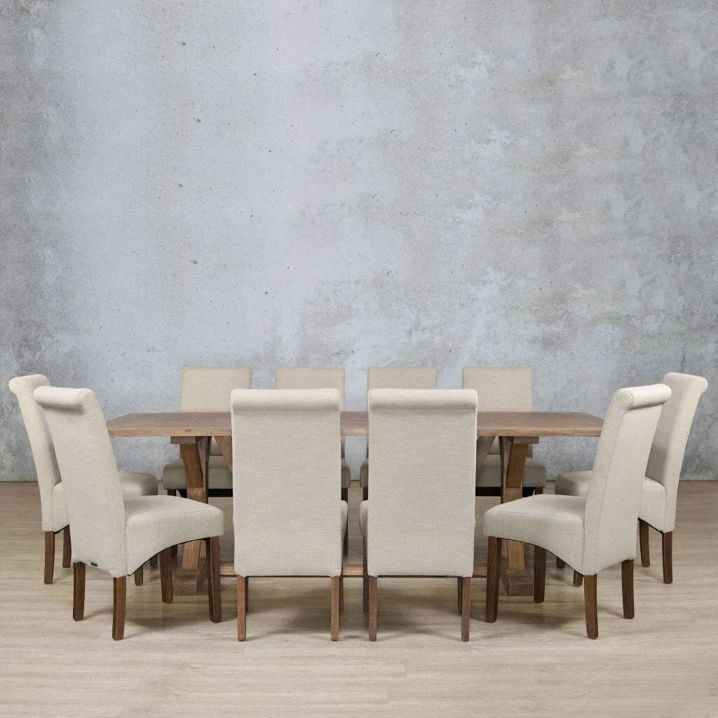 Berkeley Wood Top & Windsor 10 Seater Dining Set