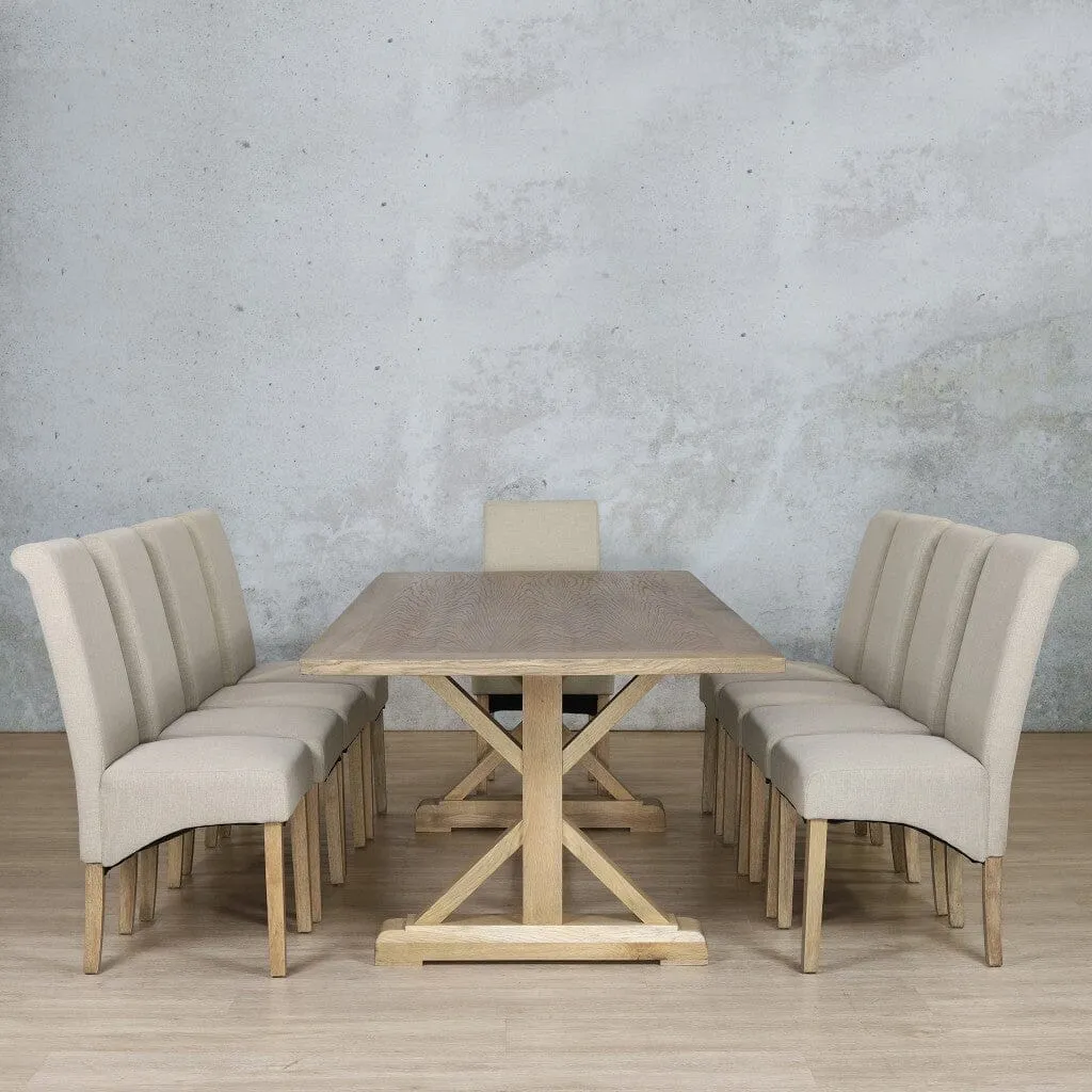 Berkeley Wood Top & Windsor 10 Seater Dining Set