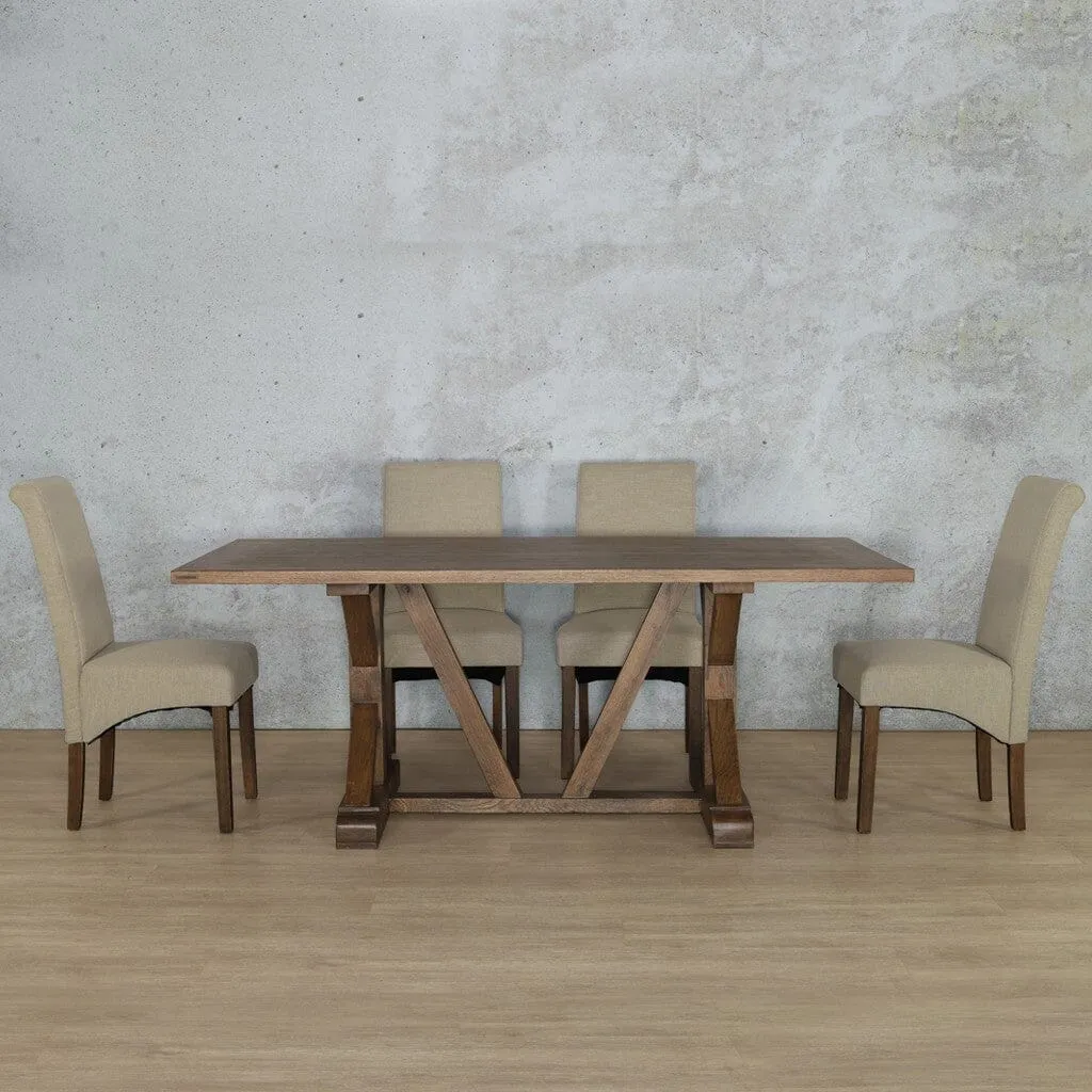 Berkeley Wood Top & Windsor 6 Seater Dining Set