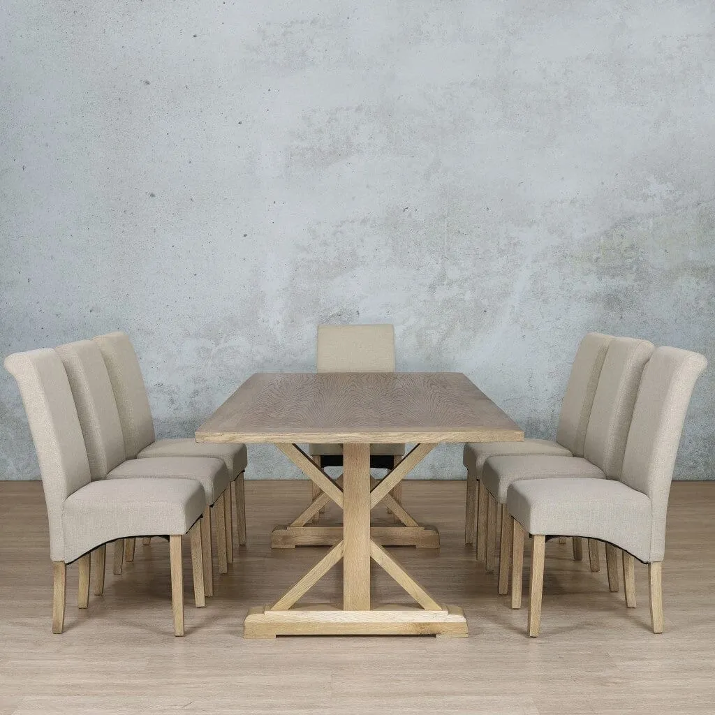 Berkeley Wood Top & Windsor 8 Seater Dining Set