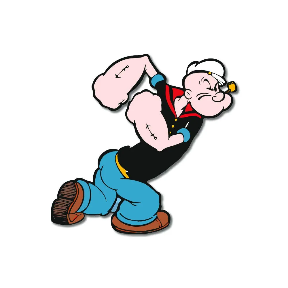 Bhai Please Popeye The Sailor Wooden Fridge Magnet Fun Comic Character Gift and Decoration | Attractive Cartoon Theme Magnet for Indoor Decoration (Pack of 1)