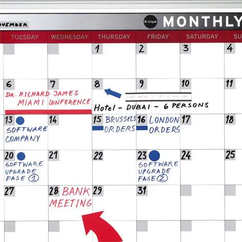 Bi-Office Magnetic Month Planner