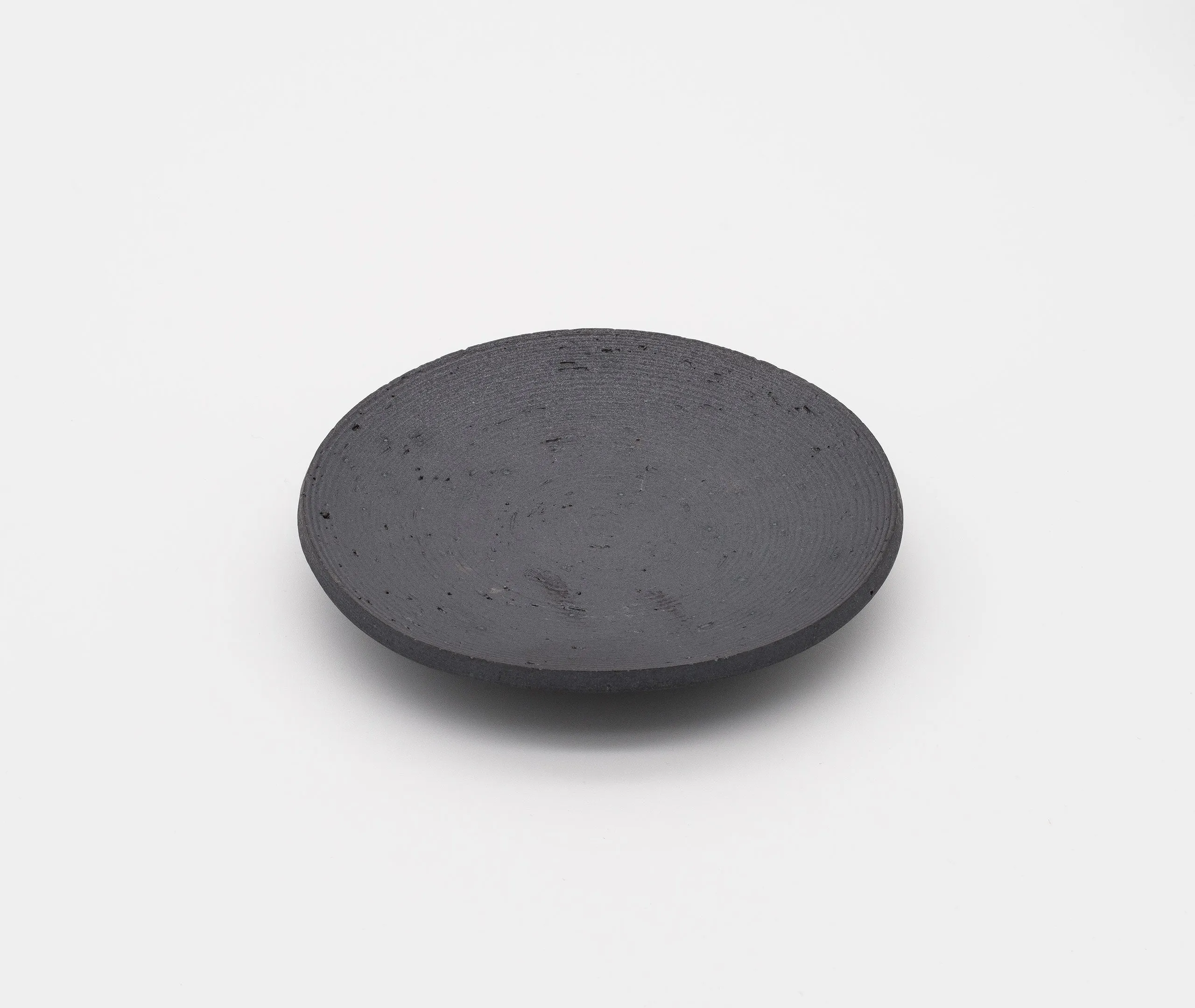 Black Stoneware Incense Dish with Gold Dome