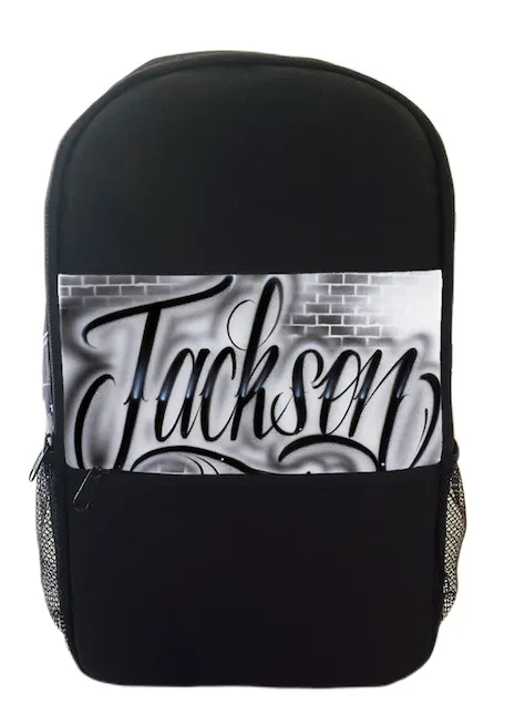 Brickwall Script Style Backpack and Cap Combo (18)