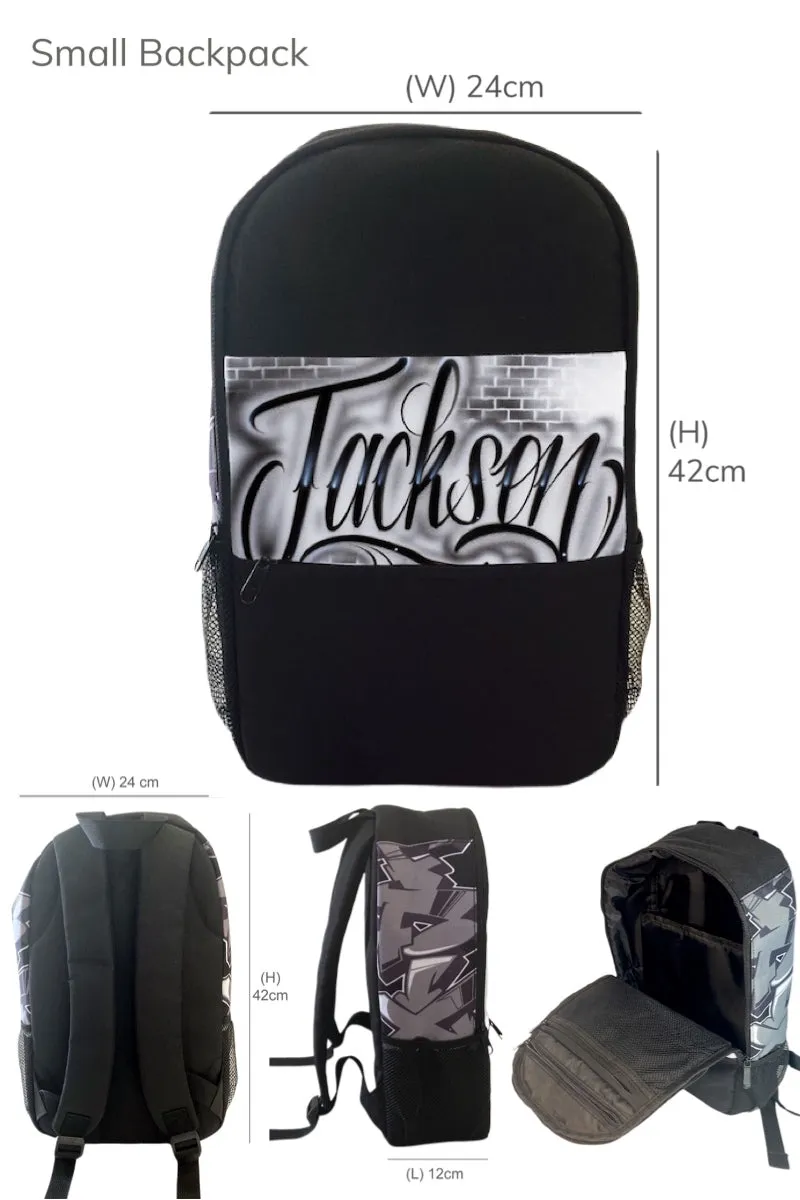 Brickwall Script Style Backpack and Cap Combo (18)