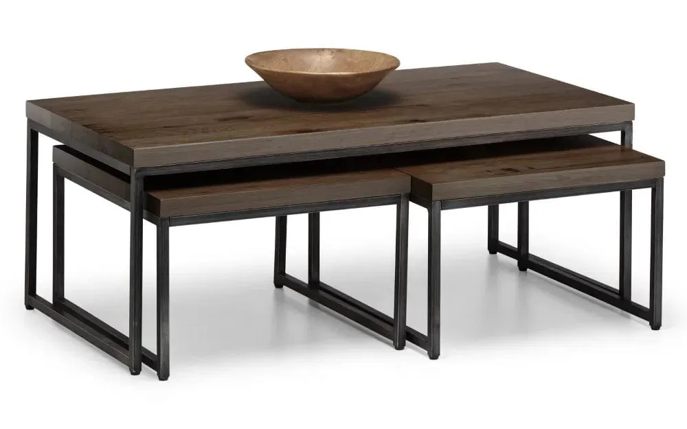 Brooklyn Nesting Coffee Tables - Dark Oak