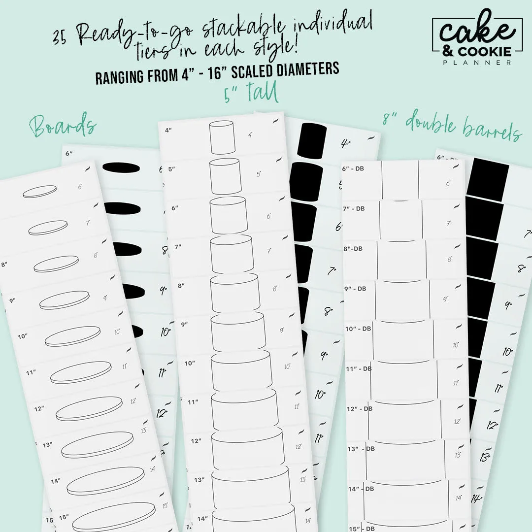 Cake Tiers   Cake Slices BUNDLE Procreate Pack - Digital Cake Sketching