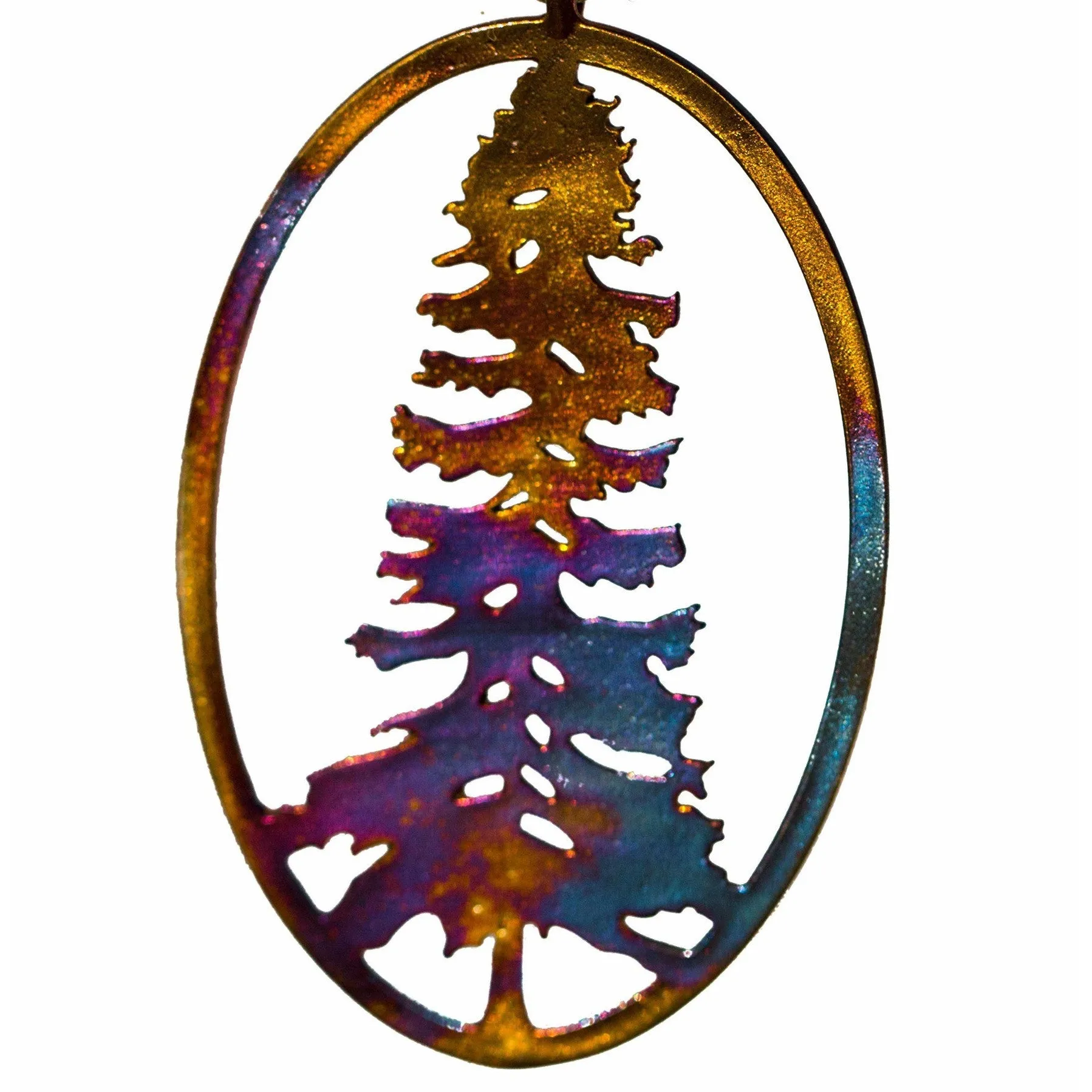 California Redwood Iridescent Pendant Necklace on Adjustable Natural Fiber Cord (Wholesale)