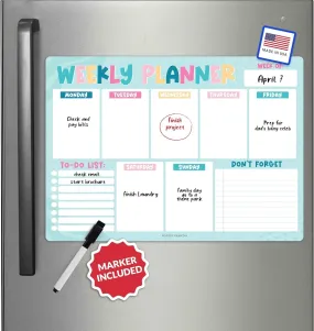 Colorful Fridge Weekly Calendar | Magnetic & Dry Erase | Calendars & Planners