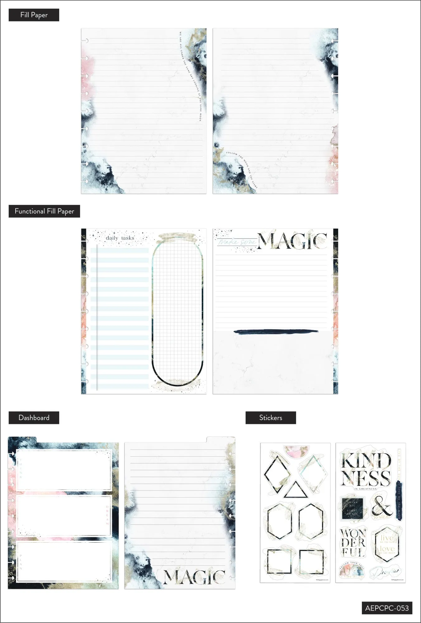 Cosmic Watercolor Classic Planner Companion