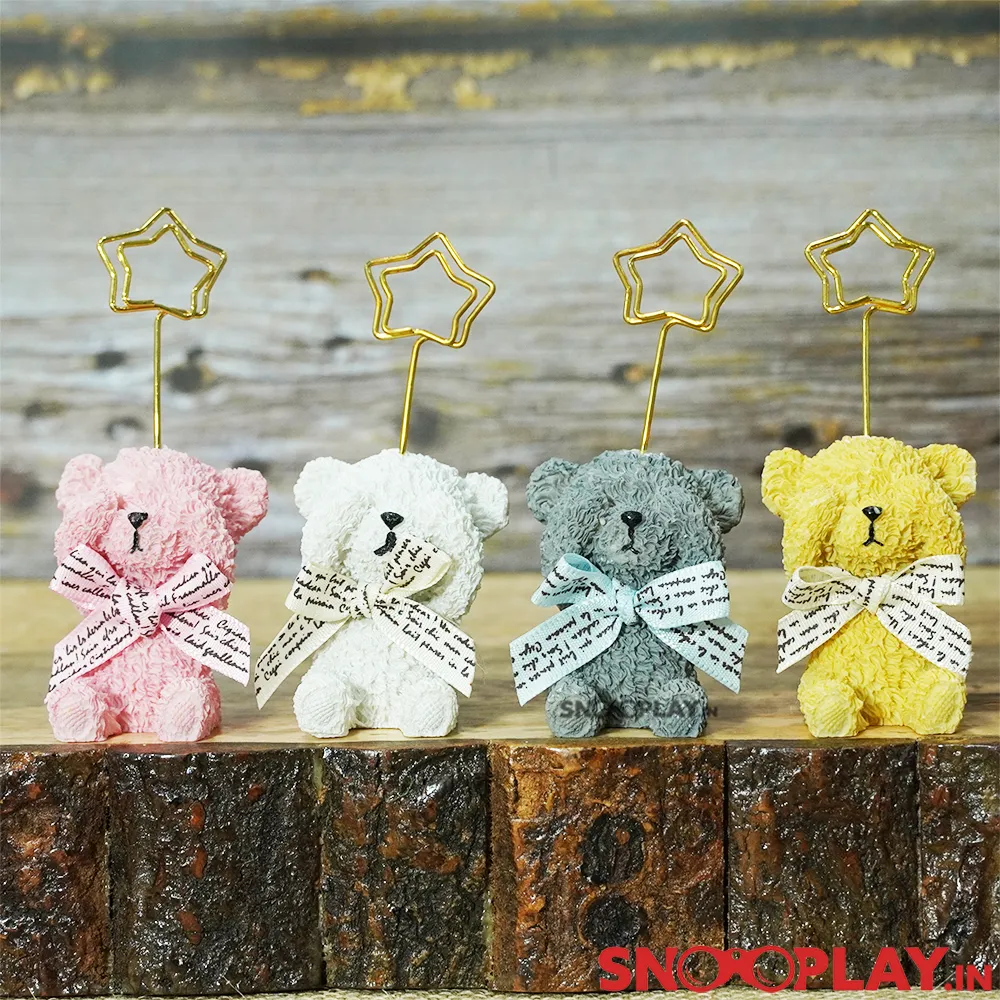 Cute Teddy Bear Photo Stands (Set of 4)