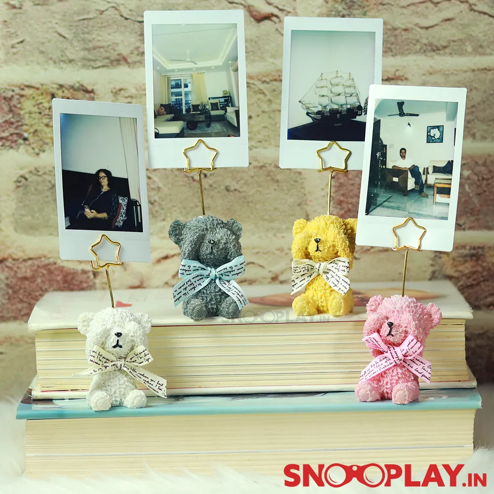 Cute Teddy Bear Photo Stands (Set of 4)