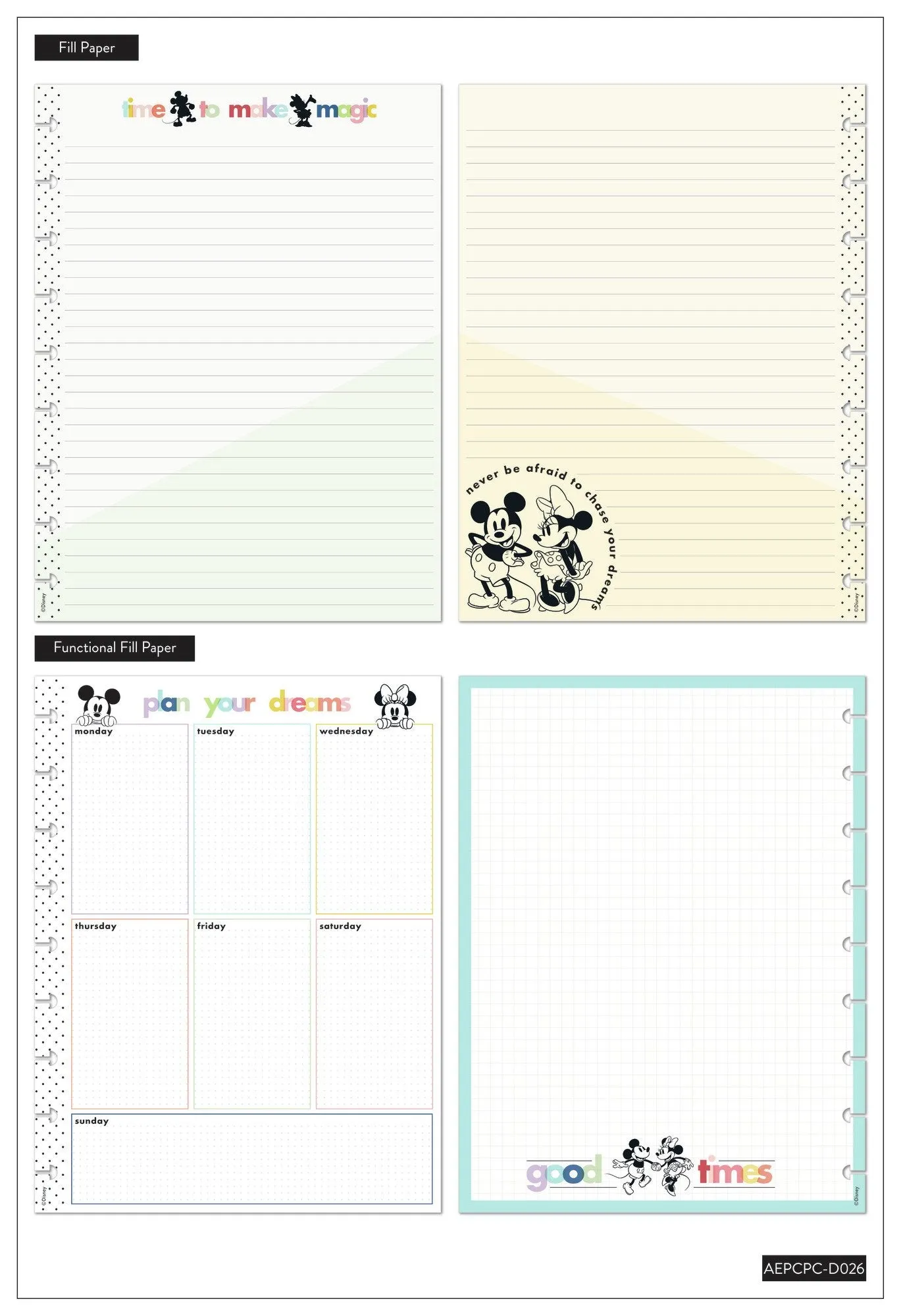 Disney© Mickey Mouse & Minnie Mouse Joy Colorblock Classic Planner Companion