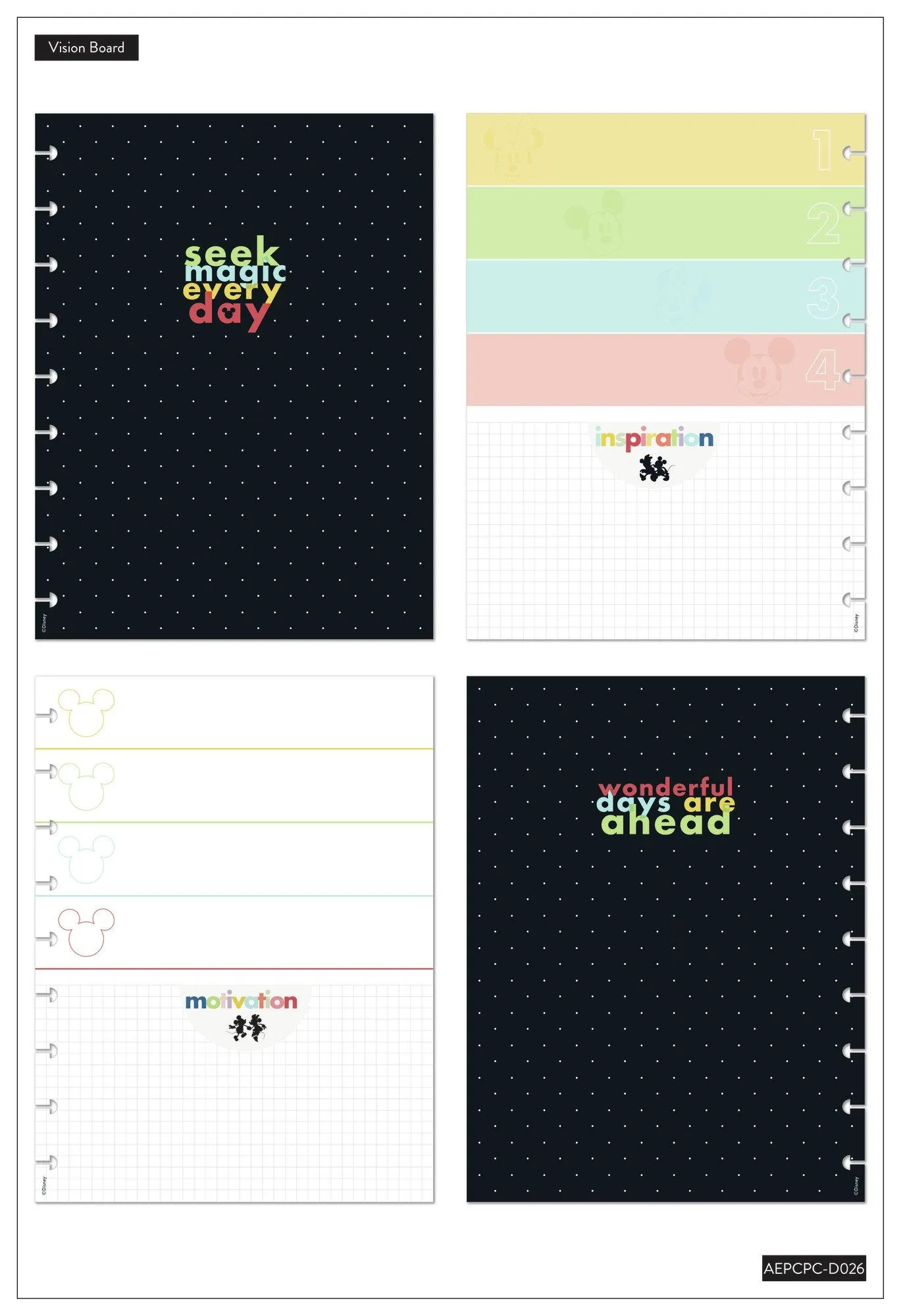 Disney© Mickey Mouse & Minnie Mouse Joy Colorblock Classic Planner Companion