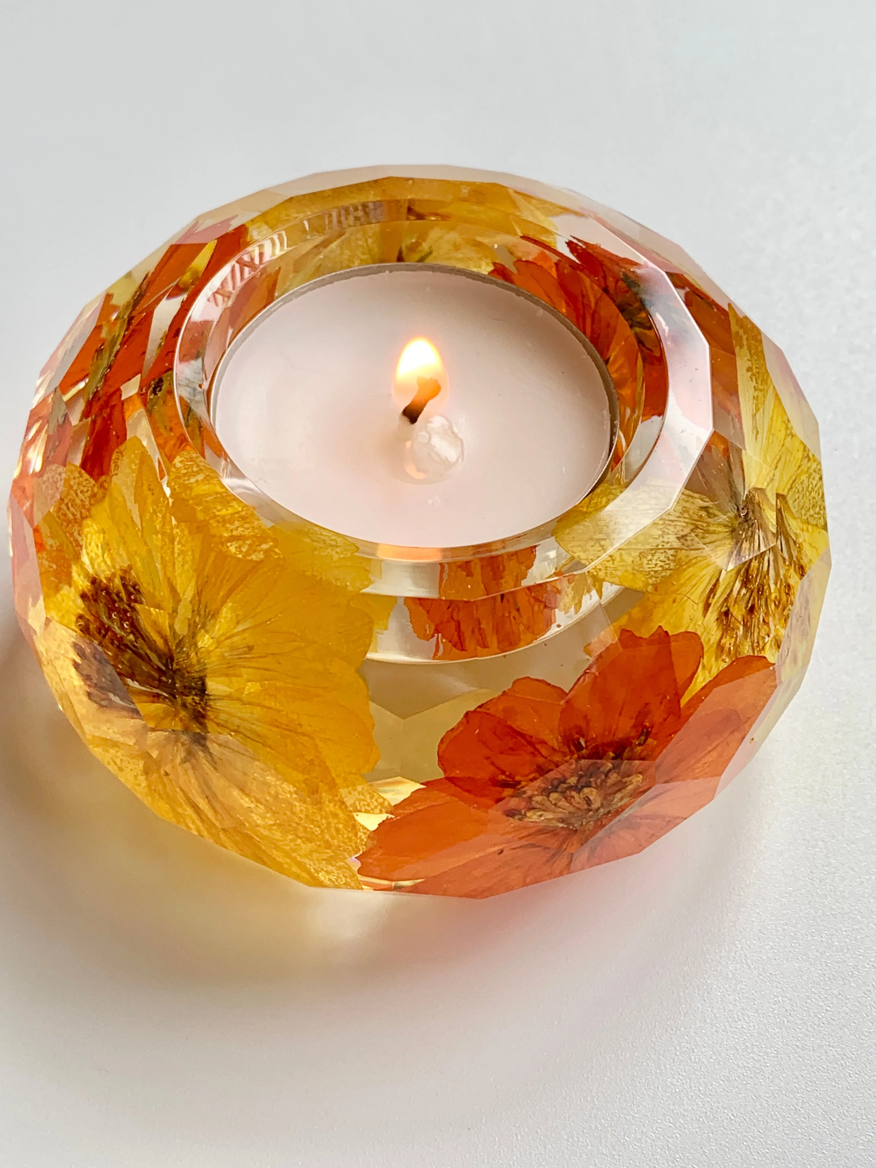 Dried Flowers Candle Holder