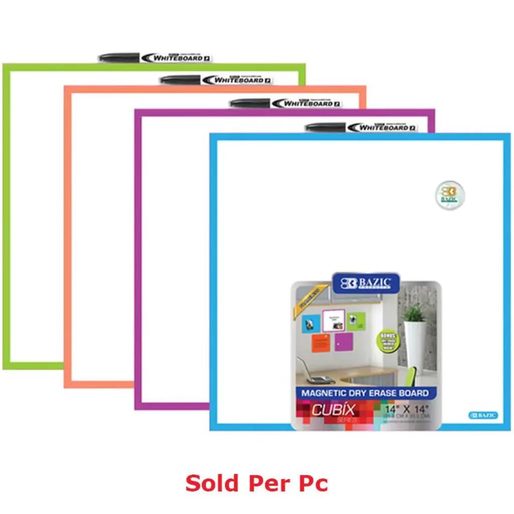 Dry Erase Magnetic Tile Assorted 14in x 14in