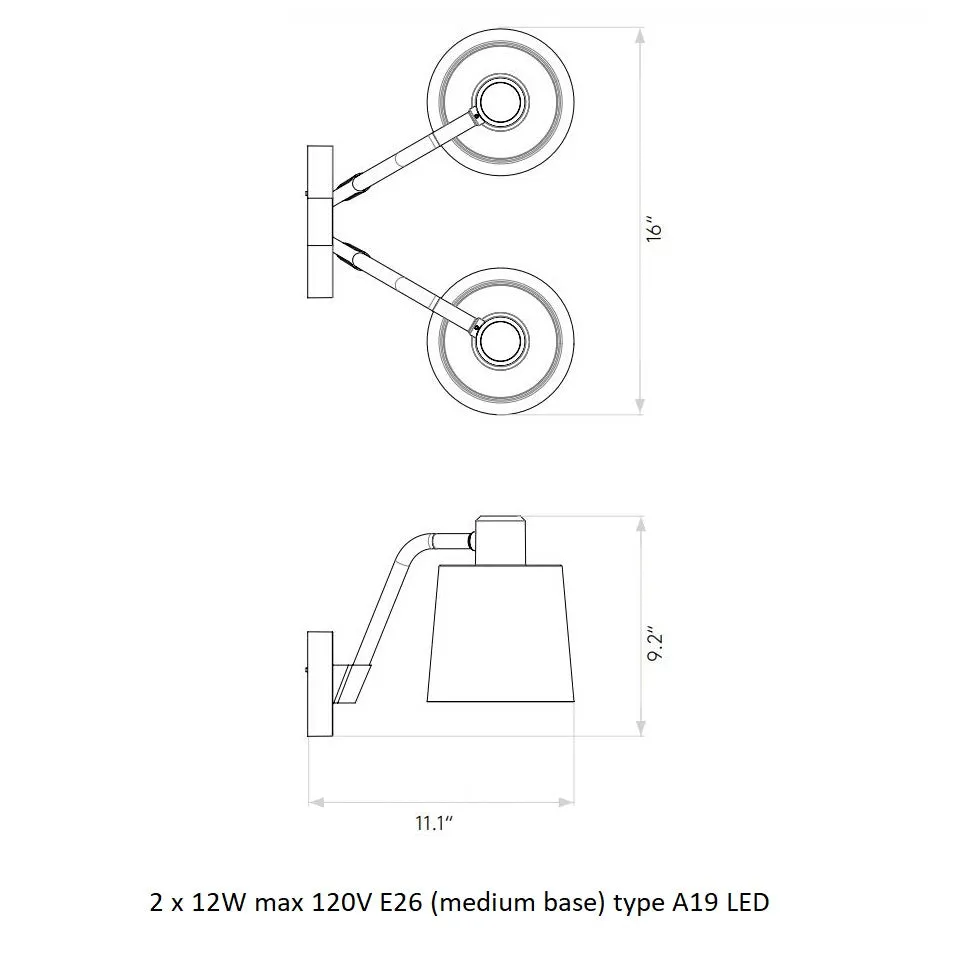 Edward Twin Wall Sconce