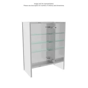 Emory & Bond Mirrored Medicine Cabinet with Double Sided Mirror, 24" W x 32" H x 4" D, 3 Shelves, 4 Hinges, Double Door