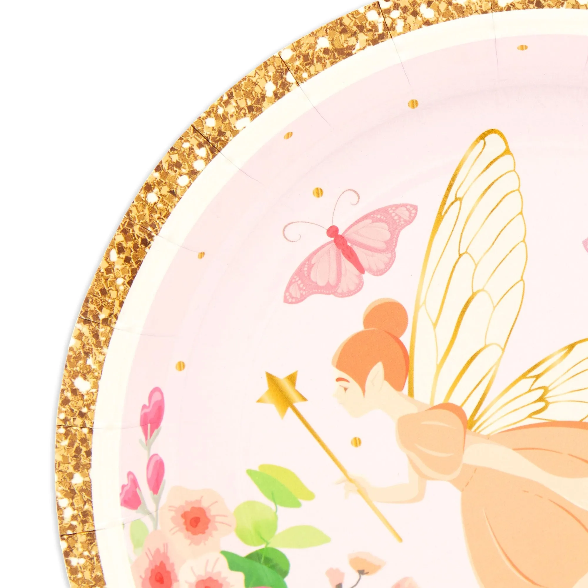 Fairy Tea Party Paper Plates for Girls Floral Birthday Supplies (7 In, 48 Pack)