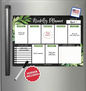 Farmhouse Fridge Weekly Calendar | Magnetic & Dry Erase | Calendars & Planners