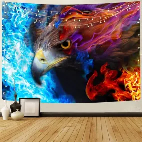 Flame Tapestry Eagle Rug Wall Animal Tapestries Ferocious Home Tapestrys