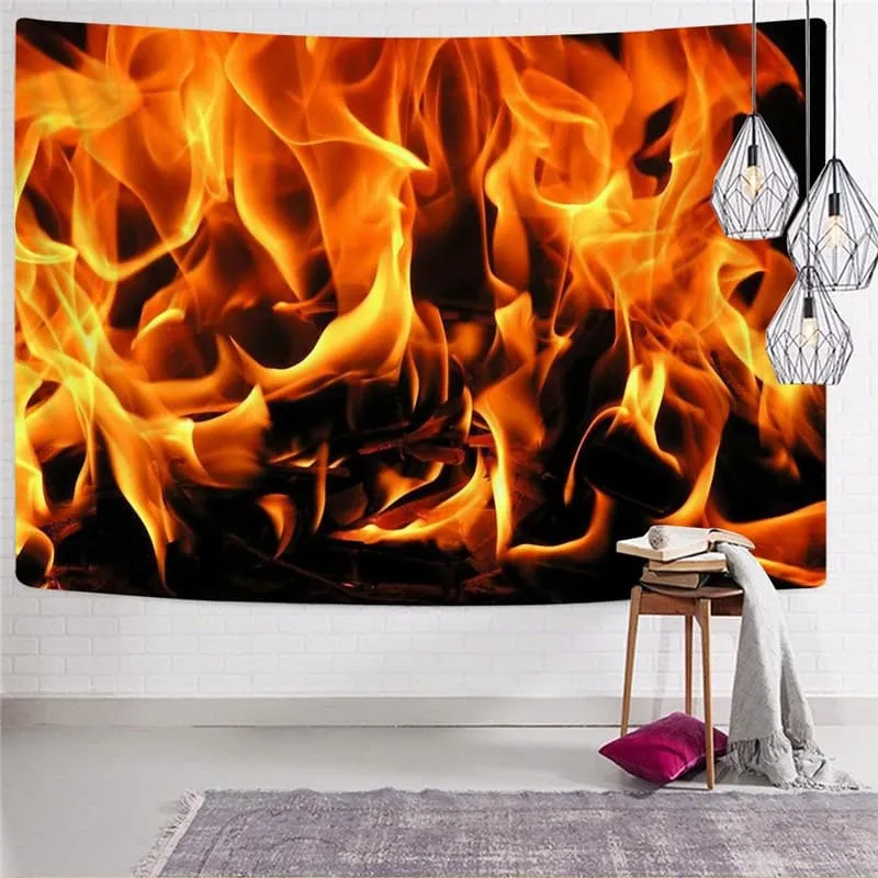 Flame Tapestry Harajuku Tapestries Street Home Tapestrys Wall Hanging Boho decor