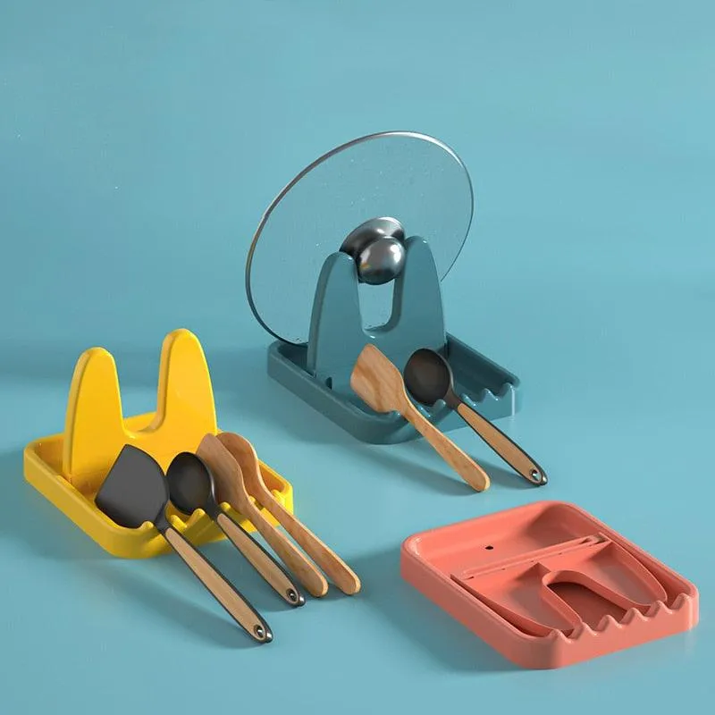 Foldable Pot Lid Rack Spatula Holder