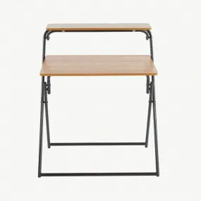 Foldable Teak Wood Computer Desk - H06