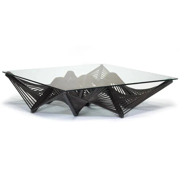 Geo Cocktail Table in Dark Brown