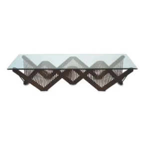 GEO Rectangular Cocktail Table in Dark Brown