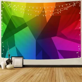 geometric Tapiz Psychedelic Wall Tapestry vortex Home Tapestrys square Tenture Mandala rainbow Rug Wall