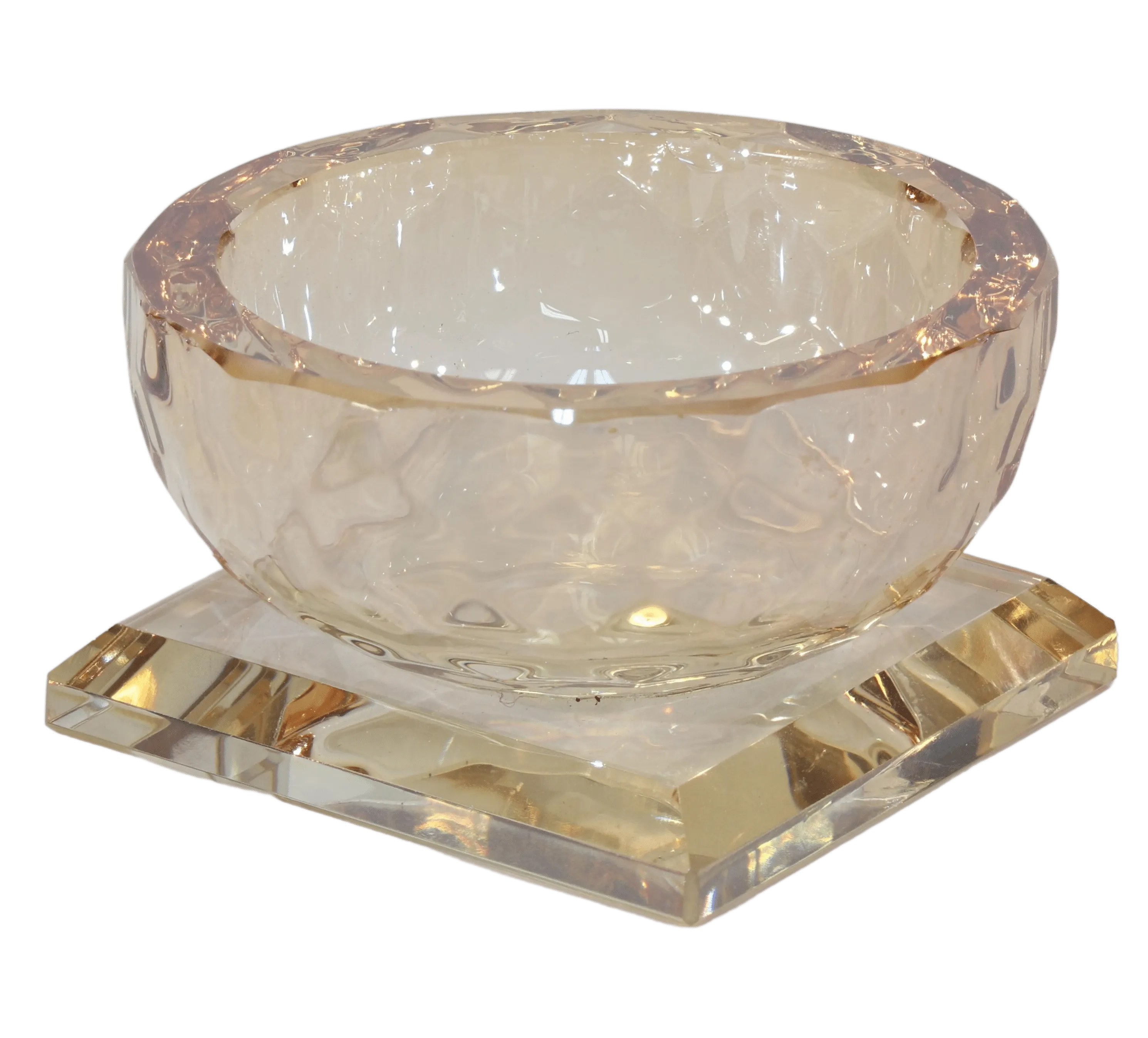 Gold Crystal Dish 2"x2" - Salt & Honey Holder