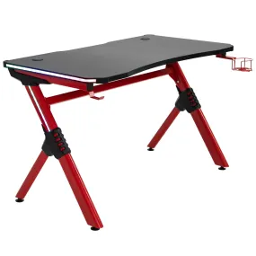 HOMCOM Gaming & Computer Desk - Black & Red