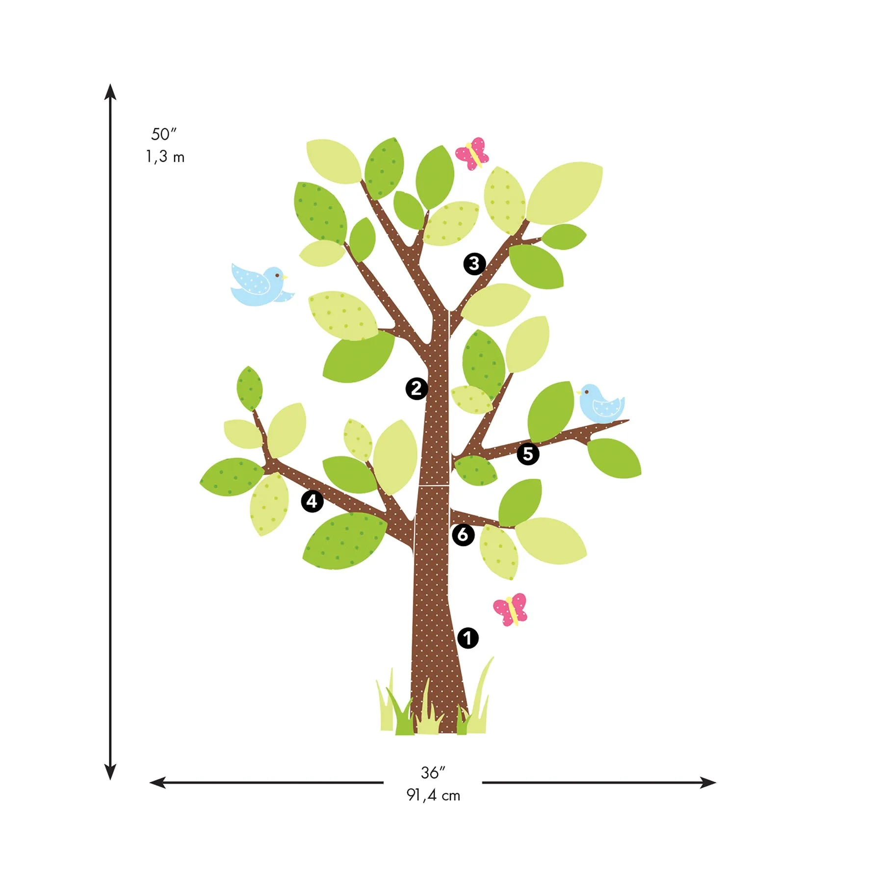 Kids Tree Dry Erase Wall Decal