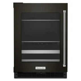 Kitchenaid KUBL314KBS 24" Beverage Center with Glass Door and Metal-Front Racks and PrintShield™ Finish