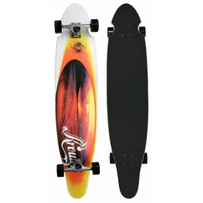 Krown Orange Sunset 43" Kicktail Longboard