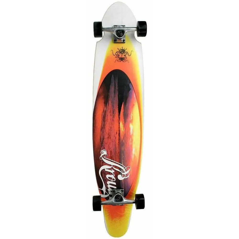 Krown Orange Sunset 43" Kicktail Longboard