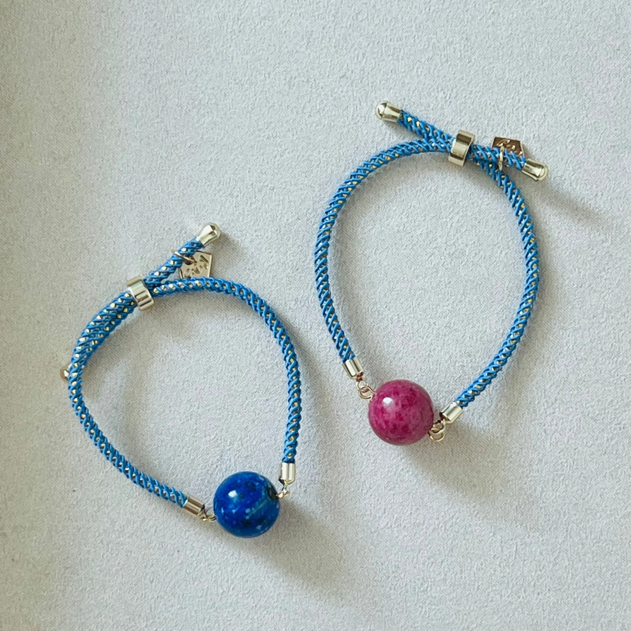 Lapis Lazuli Girl Bracelet (Blue String)