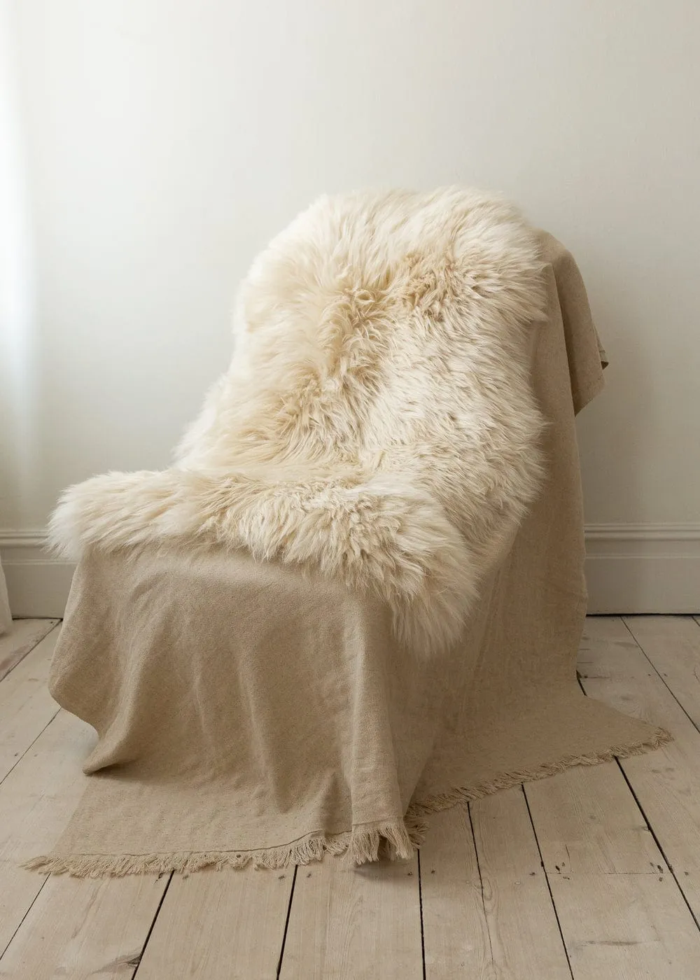 Luxury Sheepskin Rug – Pure Ivory