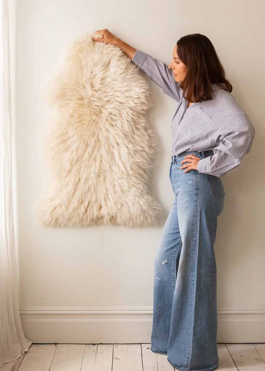 Luxury Sheepskin Rug – Pure Ivory