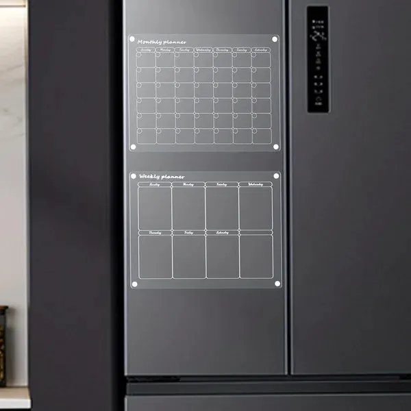 Magnetic Schedule Planner For Fridge (Permanently Reusable)