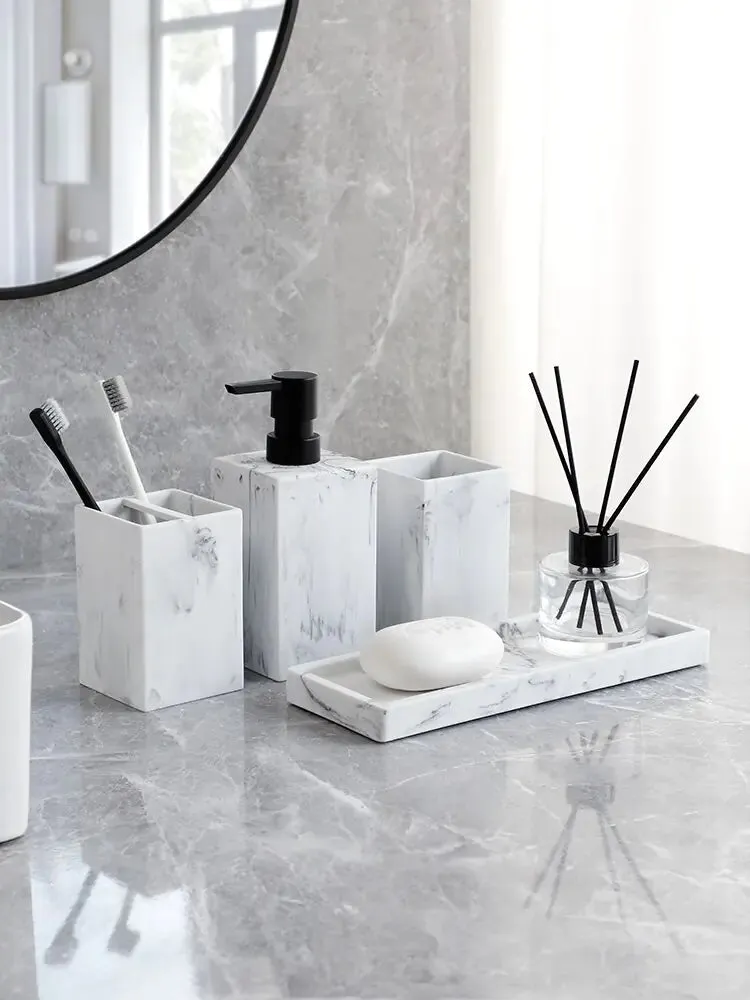 Marble Pattern Accessories Set