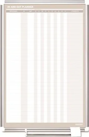 Mastervision In-Out Magnetic Dry Erase Board 24 Inch  X 36 Inch  Silver Frame